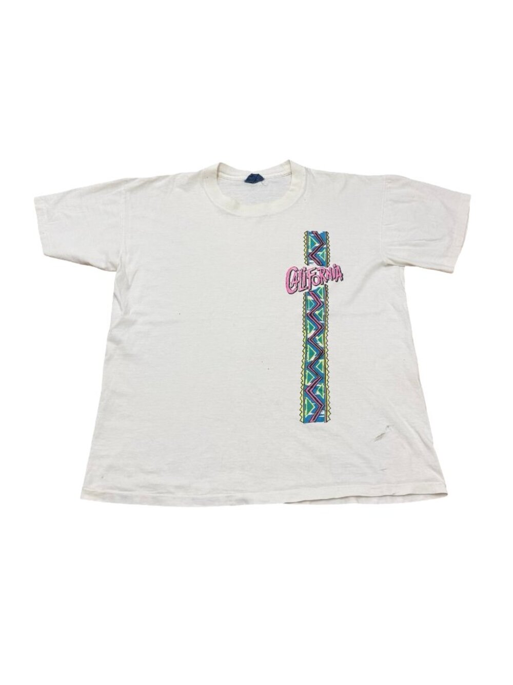 Vintage California Tourist Graphic T-Shirt White Cotton Single Stitch 1990s